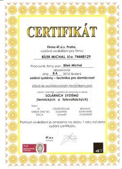 VIESMANN certifikát